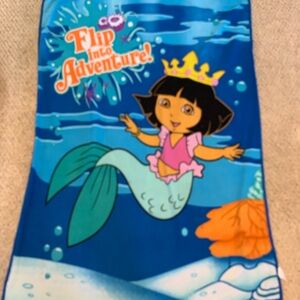 Nickelodeon Blue and Pink Dora Mermaid Blanket